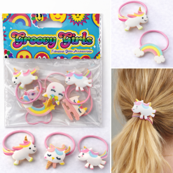 Unicorn And Rainbows Cute Ponios x 6