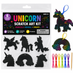Unicorn Scratch Art Shapes x 6