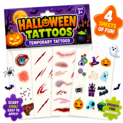 Halloween Fun Tattoo Mix ( 48 Tattoos/4 Sheets )