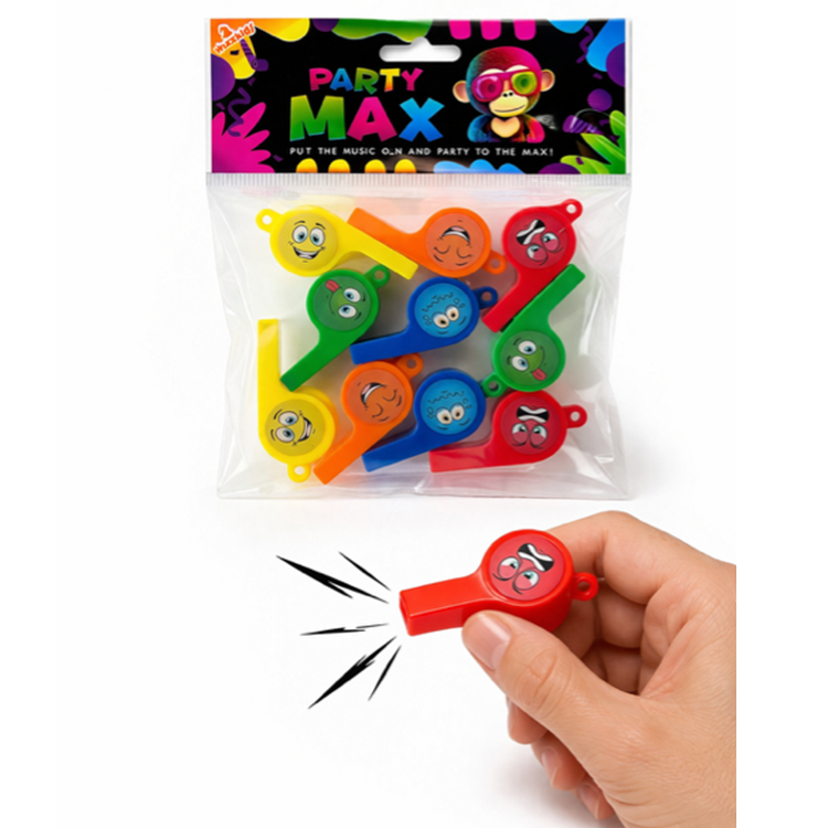 Funny Faces Whistles x 10 ( ONE OFF SPECIAL )