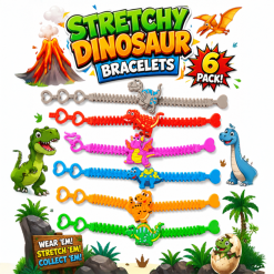 Dinosaur Stretch Bracelets x 6