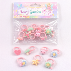 Cute Pastel Fairy Party Rings x 10