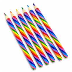 Rainbow Chunky Pencils x 24 ( ONE OFF SPECIAL )