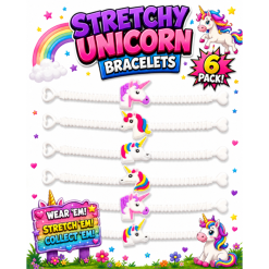 Unicorn Stretch Bracelets x 6 ( PARTY BAG SPECIAL )