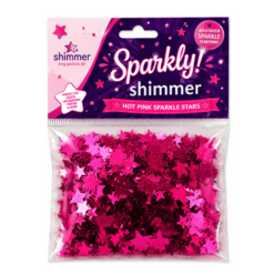Hot Pink Stars Confetti Bumper Bag