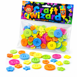 Bright Colours Craft Buttons Value Pack