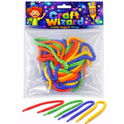 Bright Colours Jumbo Threading Laces x 10