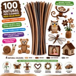 Jumbo Natural Colours Pipe Cleaners x 100 ( Wholesale Deal )