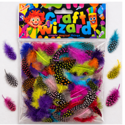 Deluxe Coloured Speckled Feathers Value Pack