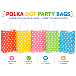 Dots Party Bags Assorted x 10