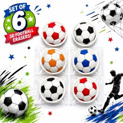 Football Jumbo 3D Erasers x 6 ( Party Bag Special )