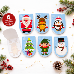 Christmas Deluxe Shaped Note Books x 6