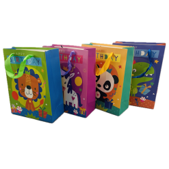Super Cute Happy Birthday Gift Bags x 4 ( Big Value Mix )