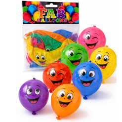 Funny Faces Balloons x 10
