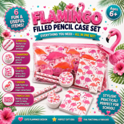 Fabulous Flamingo Filled Stationery Case Set