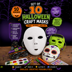 Halloween Craft Face Masks x 10