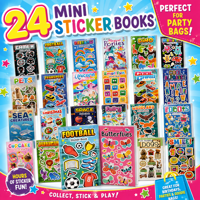Mini Sticker Books 24 Mega Mix Deal