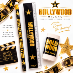 Hollywood Black And Gold Deluxe Stationery Set