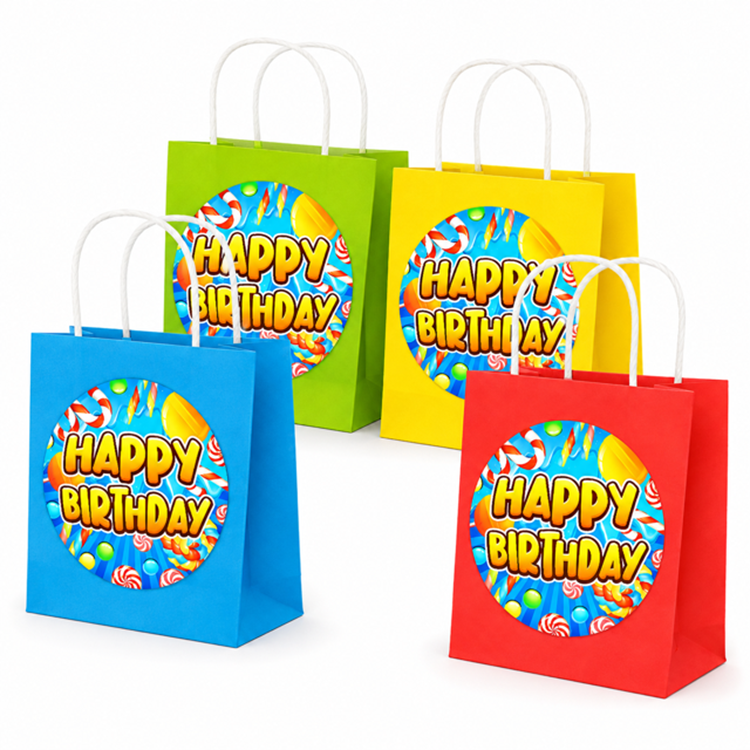 Kids Happy Birthday Party Bags x 4