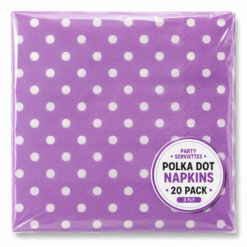 Lilac Dots 20 Party Napkins Pack