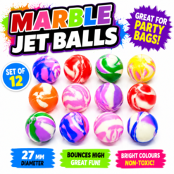 Marble Hi Bounce Jet Balls x 12
