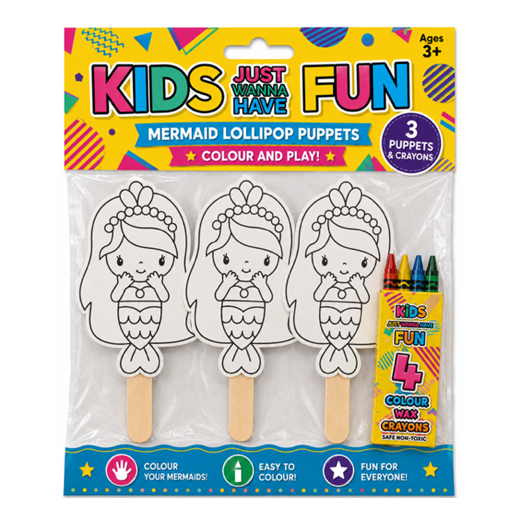 Mermaid Colour In Puppets Activity Kit