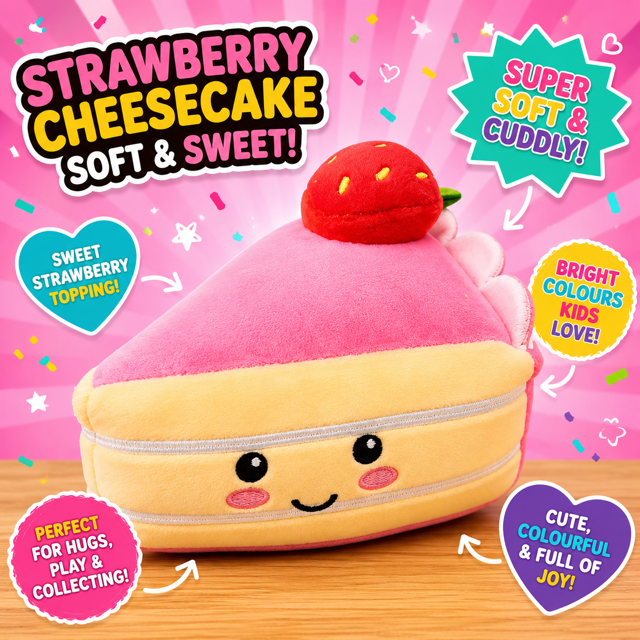 Strawbs The Very Cute Plush Cheesecake