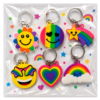 Rainbow Super 3D Keyrings x 6 ( ONE OFF SPECIAL )