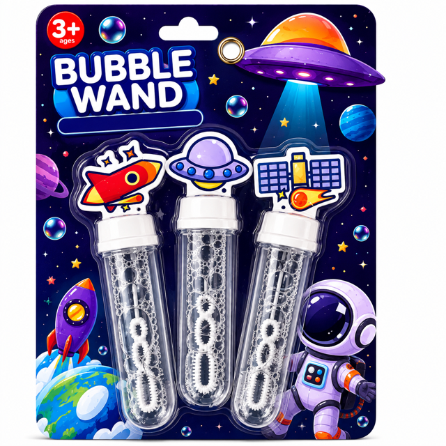 Outer Space Jumbo Bubble Wands x 3