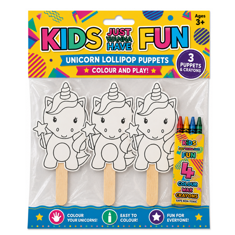 Unicorn Colour In Puppets Activity Kit