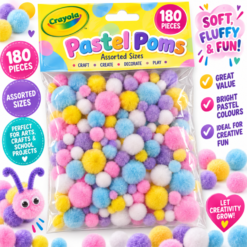 Crayola Pastel 180 Pom Pom Pack