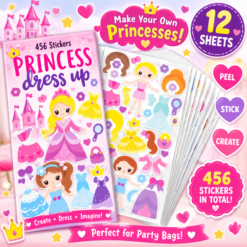 Dress Up Princess Mini Sticker Book ( 12 Sheets )