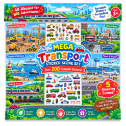 Transport Mega Sticker Scene Set