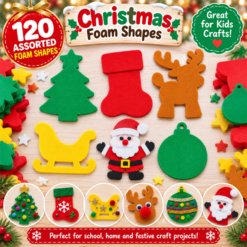 Xmas Foam Shapes 120 Mega Wholesale Mix