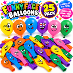 Funny Faces Balloons Big Value 25pc Pack