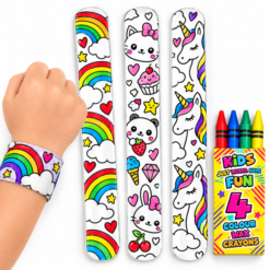 Colour In Slap Bracelets x 3 Girls Mix Set
