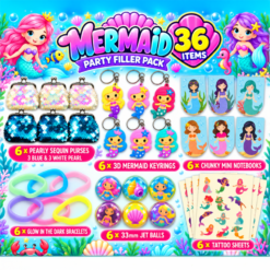 Mermaid Mega Value 36pc Party Bag Filler Mix