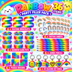 Rainbow Mega Value 36pc Party Bag Filler Mix