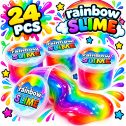 Rainbow Mini Slime Pots x 24 ( Wholesale Deal )