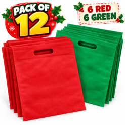 Christmas Colours Jumbo Tote Bags x 12