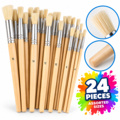 Deluxe Artist Paintbrushes x 24 ( Assorted Sizes )